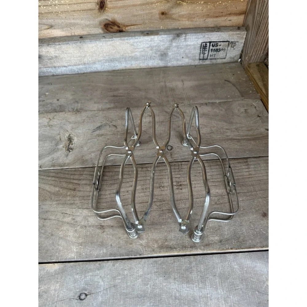 Vintage ROSTI Expandable Chrome Trivet Casserole Dish Holder - expands 8